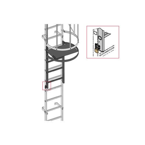 Aluminum ladder guard 0054770 Hymer for caged ladders / lockable