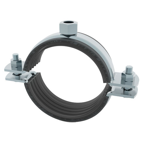 Screw pipe clamp - IKIS series - INKA FIXING SYSTEMS - galvanised steel / corrosion-proof / with seal