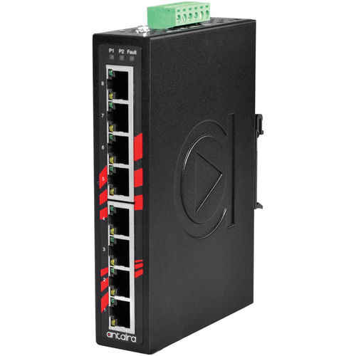 Unmanaged ethernet switch - LNX-800A - Antaira Technologies - 8 ports / DIN rail / wall