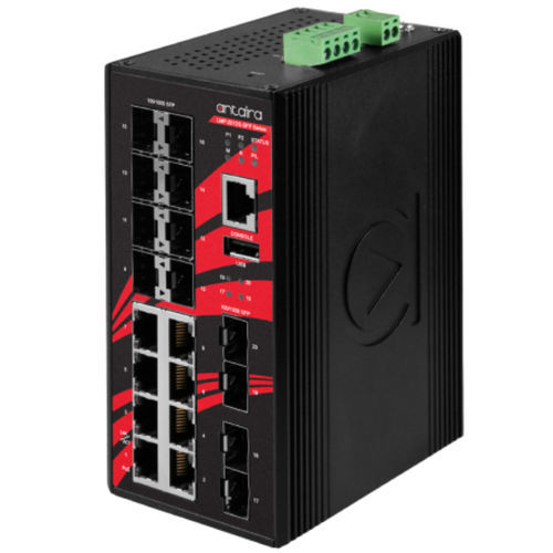 Managed ethernet switch - LMP-2012G-SFP-T - Antaira Technologies - 20 ports / layer 3 / gigabit Ethernet