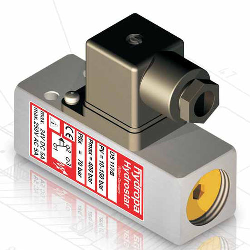 Piston pressure switch - DS-117 / 112 series - Hydropa - for oil / IP65 / adjustable