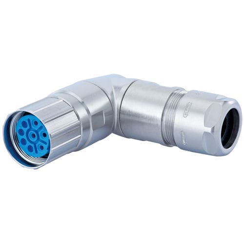 Electrical power supply connector - 7.576 series  - HUMMEL - DIN / right-angle / screw-locked