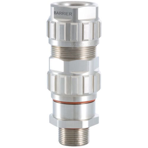 Brass cable gland - EXIOS +Barrier - HUMMEL - nickel-plated brass / stainless steel / IP66