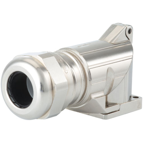 Nickel-plated brass cable gland - HSK-M-W - HUMMEL - polyamide / nitrile butadiene rubber (NBR) / IP68