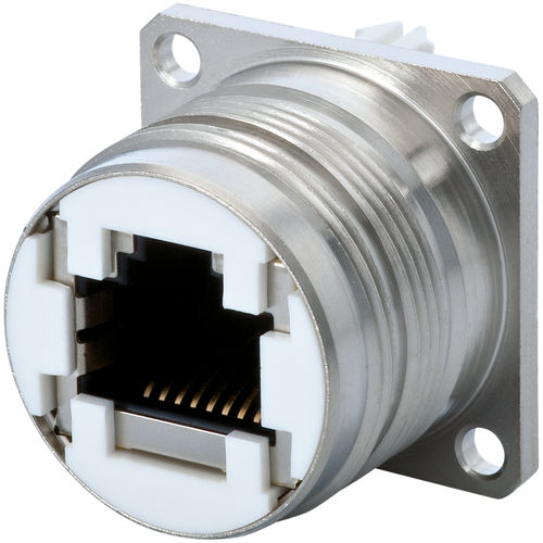 Panel connector - 7R40008000 - HUMMEL - data / RJ45 / circular