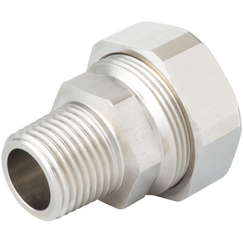 Pipe hydraulic adapter - 2 355 series - HUMMEL - threaded / nickel-plated brass