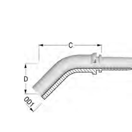 Hydraulic fitting - H1252040 - ALFAGOMMA - threaded / 45° angle / BSP