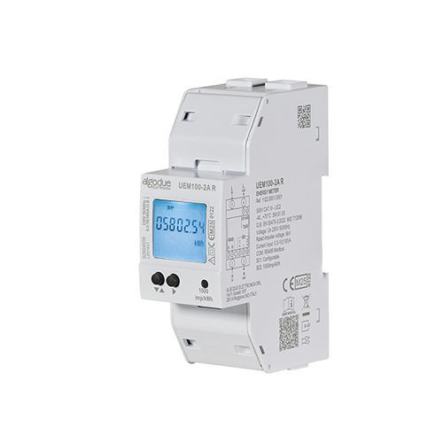 Single-phase electric energy meter - UEM100-2 - Algodue Elettronica - DIN rail / with built-in communication / RS-485