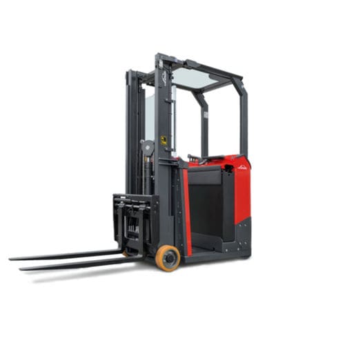 Electric forklift - E10 series - Linde Material Handling - stand-on / handling / industrial
