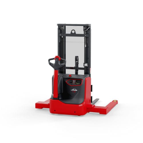 Electric stacker truck - L1 series - Linde Material Handling - walk-behind / 24 V / transport