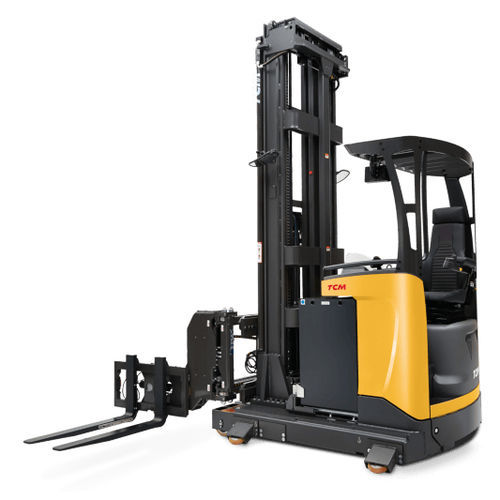 Electric reach truck - RTS - TCM Forklifts - side-facing seated / storage / for warehouse