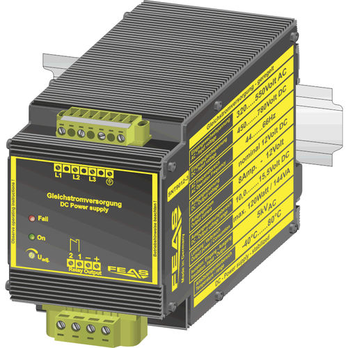 3-phase power supply - SNT9012-3 - FEAS GmbH - DIN rail / AC/DC / DC/DC