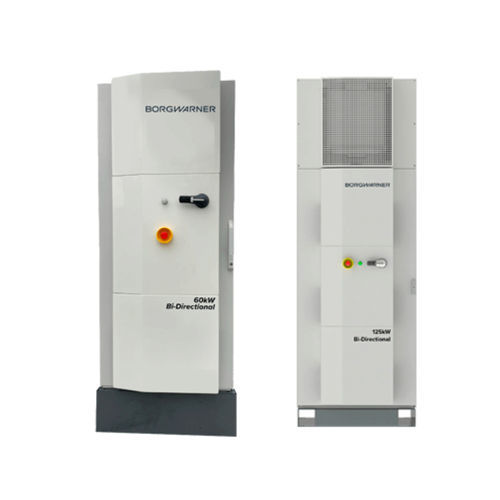 Electric vehicle charging station - V2G  - BORG WARNER - DC / floor-mounted / 1 charging cable