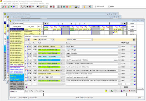 Project management software - TimeKeeper - DECIS SA - interface / reporting / planning