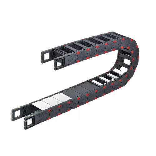 Fully-enclosed drag chain - MP 62 series - MURRPLASTIK SYSTEMTECHNIK - polyamide / aluminum / aluminum cover