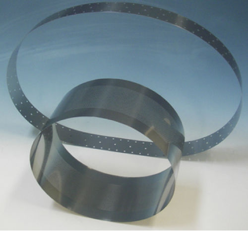 Perforated conveyor belt - DYMCO. LTD. - stainless steel / for the paper industry / for the packaging industry
