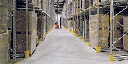 Storage warehouse shelving - P90 - DEXION - with shelves / shuttle / drive-in pallet