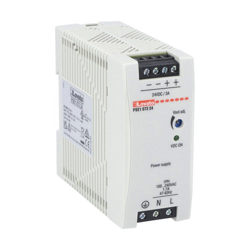 DIN rail power supply - PSE1 series - LOVATO ELECTRIC - AC/DC / single-output / switching