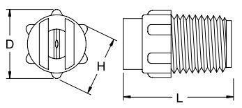 Water nozzle - F series - BEX - spray / flat spray / plastic