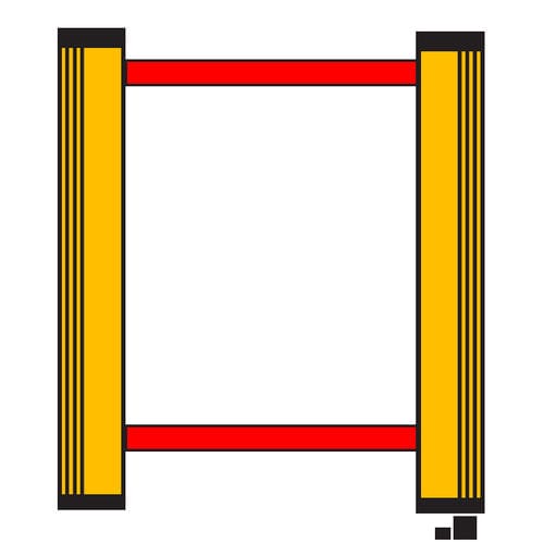 Type 4 safety light curtain - EU2K500/2 - Fiessler Elektronik - multibeam / through-beam / IP54