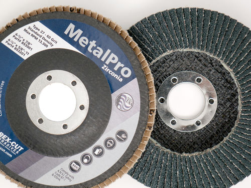 Zirconium flap disc - MetalPro - Rex-Cut Abrasives - for stainless steel / finishing