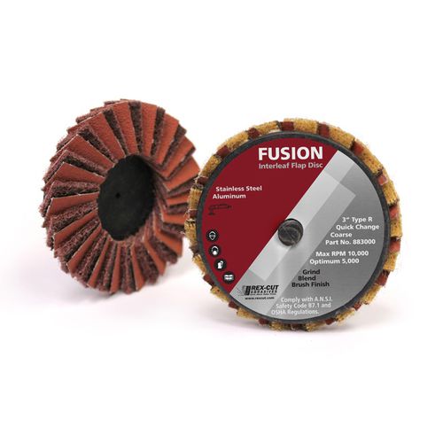 Aluminum oxide abrasive disc - Fusion  - Rex-Cut Abrasives - for finishing / grinding / for metal