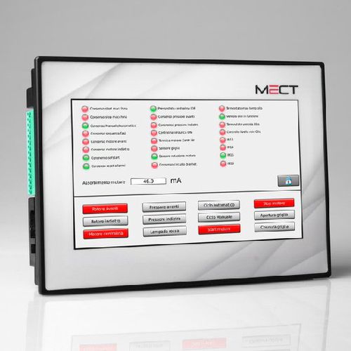 Panel-mount PLC - TPAC1008 03 - MECT SRL - analog inputs / digital input / digital outputs