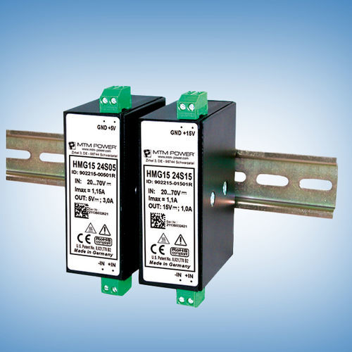 DIN rail power supply - HMG15 24S05 - MTM Power Messtechnik Mellenbach GmbH - DC/DC / single-output / CE