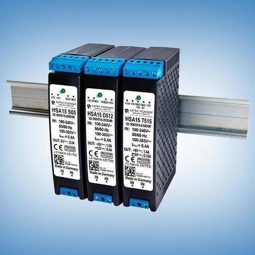 DIN rail power supply - HSA15 D24 - MTM Power Messtechnik Mellenbach GmbH - AC/DC / dual-output / CE