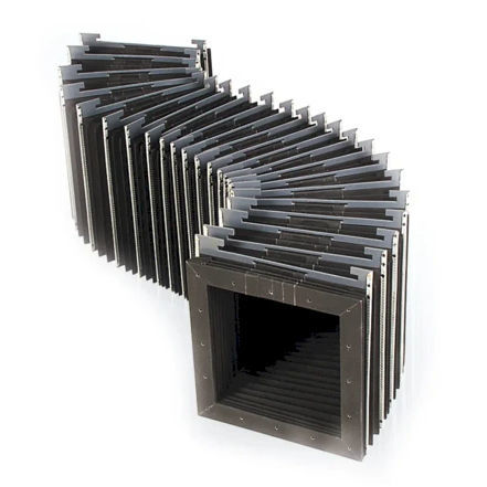 Rectangular bellows - ELASTIC - HEMA Maschinen- und Apparateschutz GmbH - PVC / PP / accordion protection