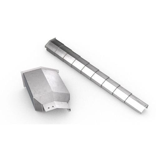 Horizontal telescopic cover - GLADIATOR - HEMA Maschinen- und Apparateschutz GmbH - vertical / steel / for machine tools