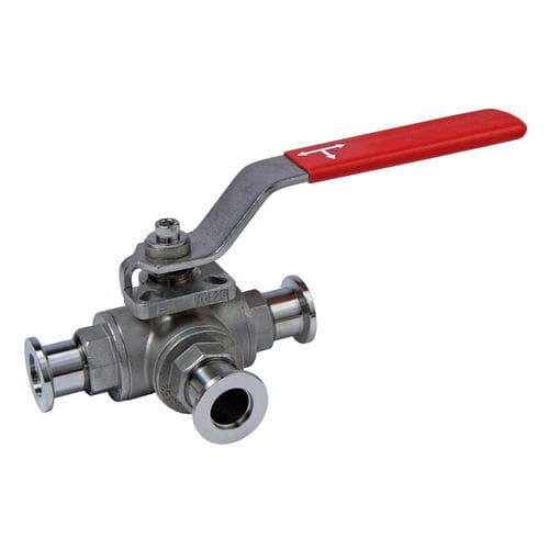 Ball valve - Pfeiffer Vacuum+Fab Solutions - manual / T-shaped / for vacuum