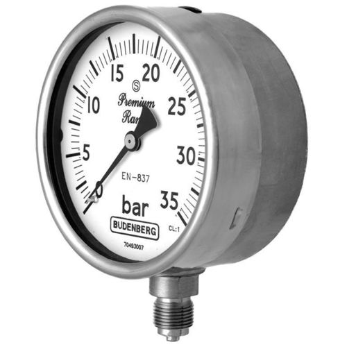 Dial pressure gauge - 966MGP - Budenberg - threaded / Bourdon tube / process