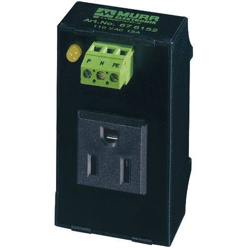 DIN rail electrical socket - MSVD series  - MURRELEKTRONIK - built-in