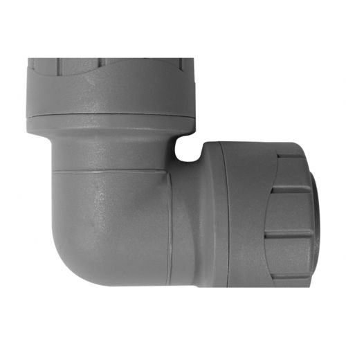 Hydraulic fitting - PB series - POLYPIPE - push-in / 90° angle / plastic