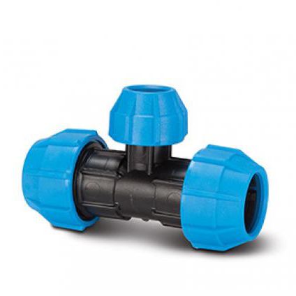 Hydraulic fitting - POLYPIPE - threaded / T-shaped / polypropylene