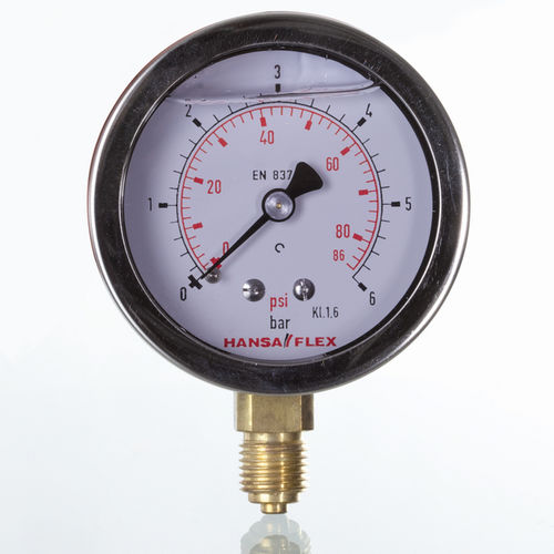 Differential pressure gauge - GMM 63 series - HANSA FLEX AG - dial / threaded / G 1/4
