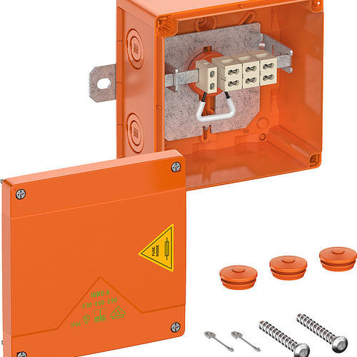 Wall-mounted junction box - WKE 4 - 3/3 x 6² 1SB - Spelsberg - halogen-free / fire-resistant / weather-resistant