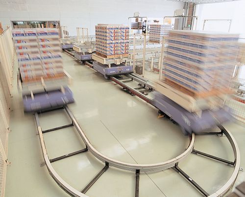 Scraper conveyor - STV® - Daifuku webb - horizontal / transport / destination-coded vehicle