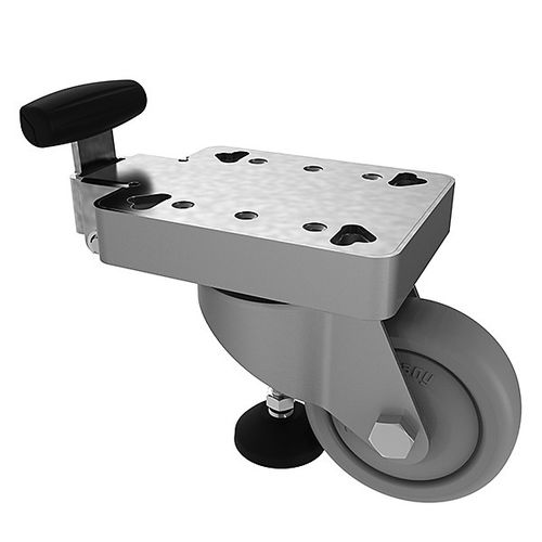 Fixed caster - 098LF - FATH GmbH - base plate / with lifting foot