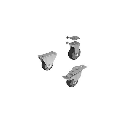 Swivel caster - 098 series - FATH GmbH - base plate / with brake