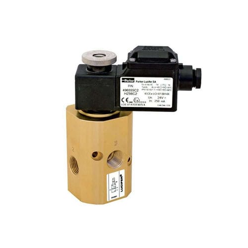 Pilot-operated solenoid valve - Parker Fluid Control Division - Europe - 3-way / NC / for gas