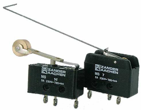 Lever micro-switch - -20 °C...+85 °C, 5 A | MS series - Zander GmbH & Co. KG, Hermann - single-pole / electromechanical