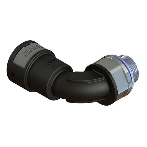 Pneumatic fitting - AWPA-PGM-S - FRÄNKISCHE Industrial Pipes GmbH & Co. KG - threaded / 90° angle / metal