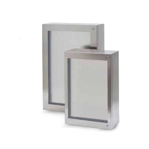 Box with transparent door - CLN series - MPGAMMA srl - rectangular / modular / stainless steel