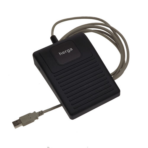 Control foot switch - 6210-0084 - HERGA - electric / single pedal / 2 pedals