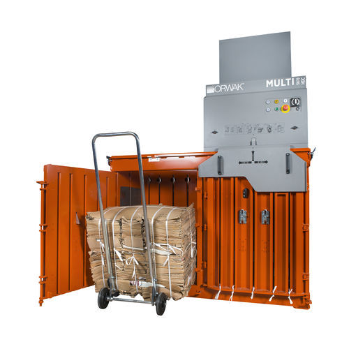 Cardboard baling press - MULTI 5070 HDC - Orwak AB - vertical / front-loading / multi-chamber