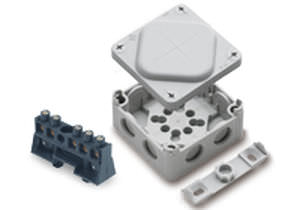 Wall-mounted junction box - WERIT - with knockouts
