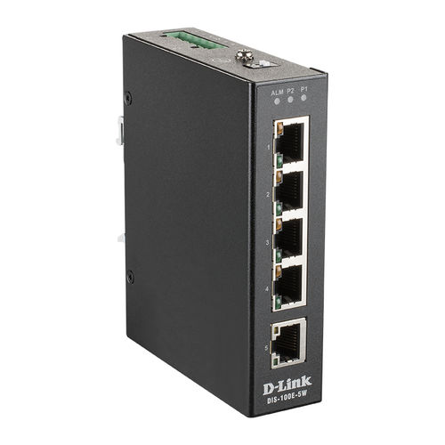Unmanaged ethernet switch - DIS-100E-5W - D-Link® - 5 ports / 10/100BaseT(X) / layer 2