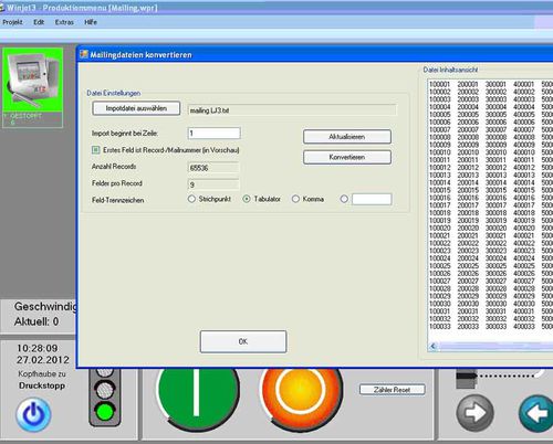Monitoring software - WINJET3 Mailing - Leibinger - control / printing